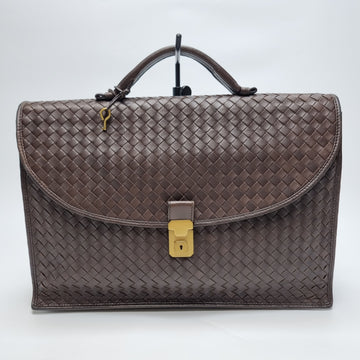 BOTTEGA VENETA イントレチャート ブリーフケース ブラウン 605-64 157342428