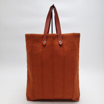 HERMES Amedaba MM Canvas Tote Bag Orange 157343353