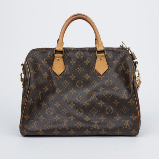 LOUIS VUITTON Speedy Bandoulière 30 Monogram Canvas Tote Bag 157091620