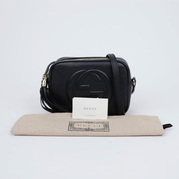 GUCCI Disco Soho Leder Schultertasche Schwarz 157115479