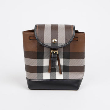 BURBERRY Gepunkteter Mikro-Drawing-Rucksack Dunkel Birkenbraun 157090756