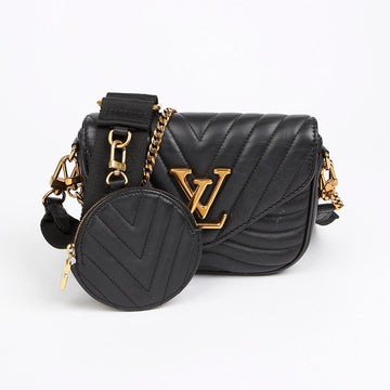 Louis Vuitton New Wave Multi Pochette Crossbody Bag Black 157115569