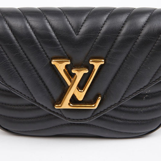LOUIS VUITTON Neue Welle Multi Pochette Crossbody Tasche Schwarz 157115569 [P]