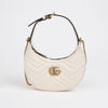 GUCCI Marmont Halbmond Mini Schultertasche Weiß 157116819 [P]
