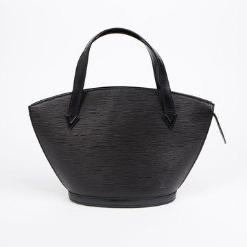 LOUIS VUITTON レザー ブラック トートバッグ 157116861