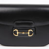 GUCCI Horsbit 1955 Kleine Leder Schultertasche Schwarz 157120708 [P]