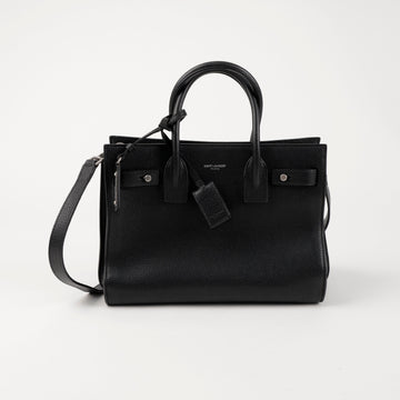 SAINT LAURENT Baby Grain Leder Tote Schwarz 156797580