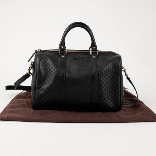 Gucci Microshima Black Boston Bag 156904712