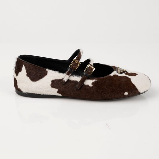 Prada Triangle Logo Ballerina Flat Shoes 157005275