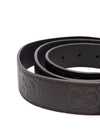GUCCI GG-Rubber Leder Gürtel Schwarz (761567) 157343716 [P]