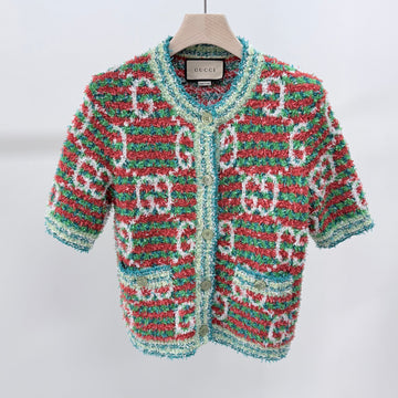Gucci GG Logo Multicolor Women's Knit Cardigan 157343720