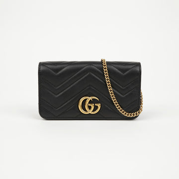 GUCCI GG Marmont Mini Schultercrossbody-Tasche Samt Schwarz 157116787