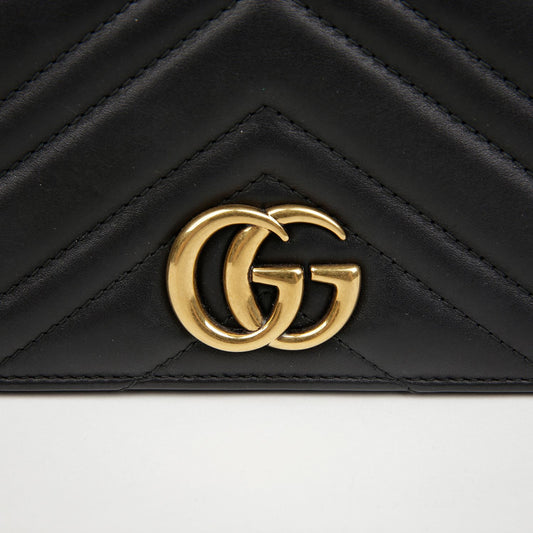 GUCCI ミニショルダークロスバッグ ベルベット ブラック 157116787 [P]
