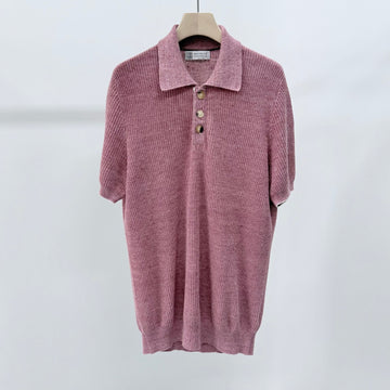 BRUNELLO CUCINELLI リネンコットン半袖ポロシャツ 52 157343940