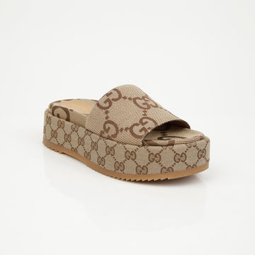 GUCCI Angelina Plattform Sandalen für Damen Blau 157120021