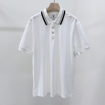 BRUNELLO CUCINELLI Polo T-Shirt kurzarm Weiß 2XL 157343943