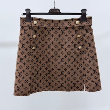 LOUIS VUITTON Wollrock mit Monogramm 38 157344279