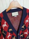 GUCCI Intarsien Argyle Herren Cardigan 157344584 [P]