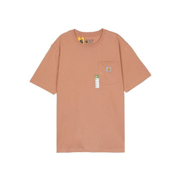 CARHARTT Lockere Passform Heavyweight Regular Kurzarm T-Shirt mit Tasche Italienischer Ton 157344617