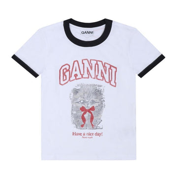 GANNI 女性用半袖Tシャツ 151510268 [P]
