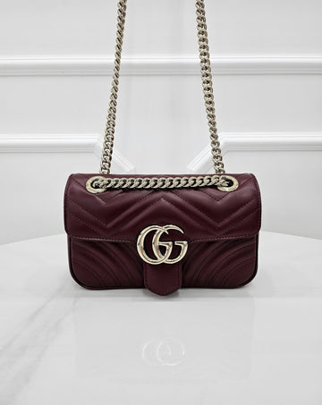 Gucci GG Marmont Matelassé Mini Rosso Ancora Red 446744 157343831