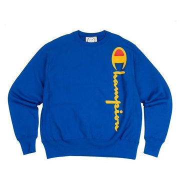 CHAMPION リバースウィーブオーバーサイズフロックスクリプトビッグロゴ メンズクルーネックサーフザウェブ GF70-Y07954-5EC 118695566
