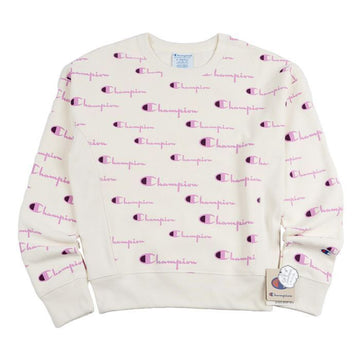 CHAMPION リバースウィーブオールオーバーロゴウィメンズクルーネック WL750P-9D+ 119867051