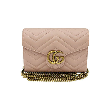 GUCCI GG Marmont Mini Chain Crossbody Bag 474575 157345036