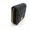 Miu Miu Matelassé Zipper Wallet Black 157349199 [P]