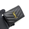 Saint Laurent Monogram Matelassé Compact Wallet Black 157349498 [P]