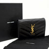 Saint Laurent Monogram Matelassé Compact Wallet Black 157349498 [P]