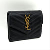SAINT LAURENT Monogram Matelassé Kompakt Geldbörse Schwarz 157349566 [P]