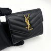 SAINT LAURENT Monogram Matelassé Kompakt Geldbörse Schwarz 157349566 [P]