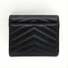 SAINT LAURENT Monogram Matelassé Kompakt Geldbörse Schwarz 157349566 [P]