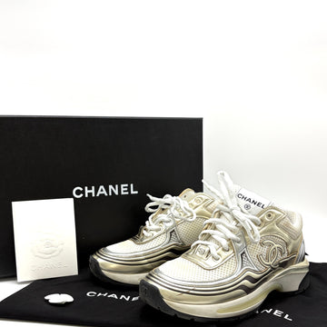 CHANEL Laminated Sneakers with CC Logo 157349603