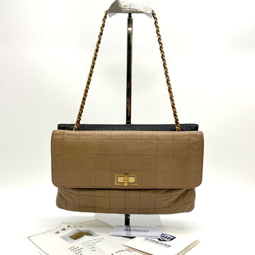 CHANEL 2.55 Vintage Two-Tone Chain Flap Shoulder Bag 157350144