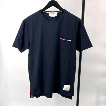Thom Browne Pocket Short Sleeve T-Shirt Navy 157350263