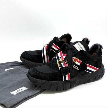 Thom Browne Three Stripe Strap Sneakers Black 157350384