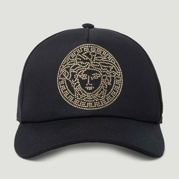 VERSACE スタッデッドメデューサベースボールキャップ stamp: 1001590 1A07874 2B150 75850700