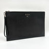 Prada Saffiano Triangle Logo Clutch Bag Black (2NH001) 157350797 [P]