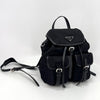 Prada Two Pocket Triangle Logo Nylon Backpack Black 157351232 [P]
