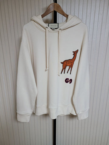 GUCCI Ivor GG Hirsch gestickter Hoodie (Hoodie/T-Shirt) 157360047