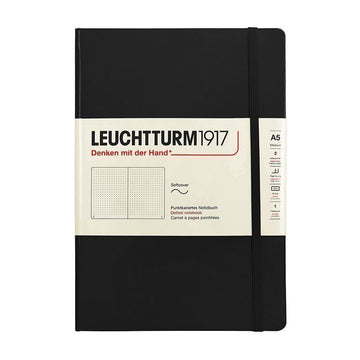 LEUCHURM Softcover Medium A5 Schwarz, Punkt Notizbuch 157225074 [P]