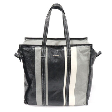 BALENCIAGA Lammleder Bazar Streifen Shopper Medium Tote Bag 157374505