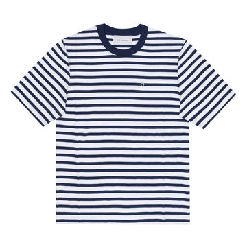 AMI Kurzarmshirt mit Streifen und kleinem Herzlogo 157375810