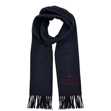 Vivienne Westwood Wool Scarf 81030007 Navy Blue 150479227