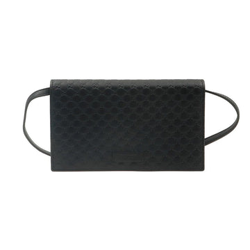 GUCCI Schwarze GG-Logo Mikrofaser Leder Clutch Crossbody Tasche / 466507 157385488