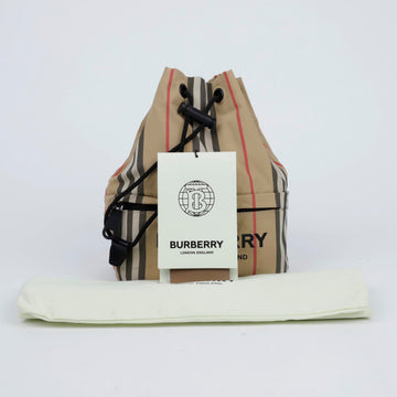 BURBERRY Drawstring Bucket Pouch Archive Beige 157198205