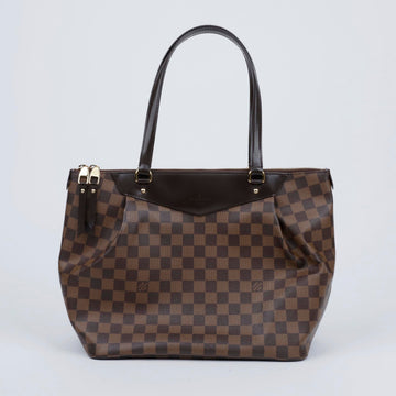 Louis Vuitton Westminster Tote Shoulder Bag in Damier Ebene Coated Canvas 157202542