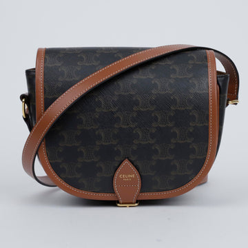 CELINE トリオペ キャンバス ミディアム ポルコバック ブラウン 157205097